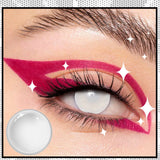 Colored Contact Lenses Lalens Blind White Cosplay Cartoon Black Small Pupil Color Contacts Eye Lens Eyes Half Year 2Pcs