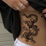 1pc Temporary Dragon Tattoo on The Arm, Back of The Hand, Shoulder, and Leg. Waterproof and Durable Dragon Tattoo Sticker