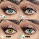 2Pcs Kroean New Colored Contact Lenses Natural Blue Makeup Cosmetic Pupils Soft Lens Eye Beautiful Color Lens Yearly