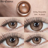 Bio-essence Colorcon 1 Pair Korean Lenses Colored Contact Lenses with Degree Myopia Lenses Brown Lenses Natural Eye Lenses