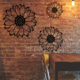 Sunflower Wall Art Decor Flowers Metal Wall Art Sunflowers Home Decorations for Bathroom Farmhouse Living Room Kitchen Office