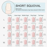 10Pcs Short Handmade Press On Nails French Cat Eye Design Nail Tips Full Cover False Nail for Women&Girls Autumn and Winter Nail