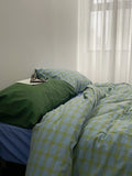 Waed Cotton Bedding Set Havana New Sle Pure Cotton Plaid Four-Piece Bedding Set Comforter Cover eet Pillowcase