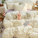 New Student Season Item Quilt Cover  A Fresh and Oxygen-rich Double-layer Gauze Printed Duvet Cover Skin-friendly Bedding