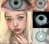 1pair Natural Green Contact Lenses Yearly Brown Colorcon Makeup Gray Pupils Blue Lenses for Eyes High Quality Soft Lens