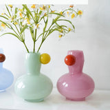 Stained Glass Vase Geometric Sphere Glass Bottle Floral Arrangement Accessories Hydroponics Terrarium Home Decoration