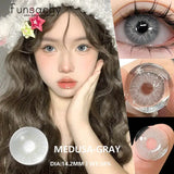 1pair Colorful Contact Lenses Brown Lenses Fashion Makeup Pupil Eyes Lens Cosplay Cosmetic Lens Yearly Use Eye Contact