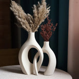 Luxury Decorative Ceramic Vase Home Decoration Accessories Nordic Flower House Interior Living Room Tabletop Modern Art