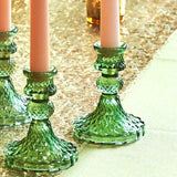 Taper Candle Holders Crystal Glass Candlestick Holder Decorative Candle Stand Centerpiece for Table Wedding Dinning Party