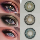 Blue Colored Contact Lenses 14.2mm 6 Months Disposable Green Brown Natural Eye Color Contacts Beauty Makeup