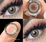 1pair Natural Contact Lenses with Diopters Colored Lenses 0 to -6.00 Degrees Graduation Blue Pupils Myopia Lenses Eyes