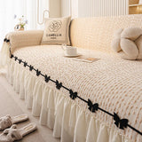 1PC Sofa Towel French Chenille New Four-season Universal Full Cover Sofa Protective Cover Non Slip Striped Home Textile Products
