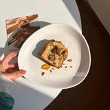 Ins Style Triangular Plates High-end Ceramic Cake Dessert Tray Exquisite Household Breakfast Plate Simple Splashed Ink Tableware