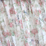 French Cream Style Non Perforated Short Curtain Bedroom Custom Curtains Embroidered Flower Lotus Leaf Edge+Hairball Curtains