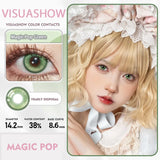 14.20 Blue Small Pupil Cosplay Colored Contact Lenses, 1 Pair Yearly Wear Eye Lenses for Halloween Themed Cosplay & Fancy Dress