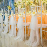 Ikeehome  Set of 2 Wedding Arch Mesh Draping Fabric Sheer for Easter Bridal Shower Backdrop Outdoor Party Arches Church Ceremony Decoratio