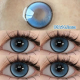 1 Pair Myopia Color Contact Lenses for Eyes with Prescription Makeup Eye Color Lenses Beauty Pupils Fashion Blue Lenses
