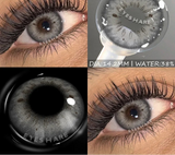 Myopia Lenses 1Pair Colored Contact Lenses with Degree Natural Blue Eye Contacts Prescription Lens Gray Pupils Yearly