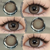 2PCS Colored Eye Lenses Brown Colorcon Contact Lenses Grey High Quality Natural Pupils Blue Cosmetic Beauty Lens Yearly