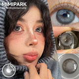 14.5mm Big Diameter Colored Contacts 2pcs Half Yearly Multi-Tone Lenses for Daily Life Makeup Party