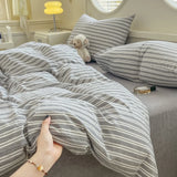 Class A Pure Cotton Printed Checkered Quilt Cover All-cotton Yarn-dyed Washed Single Duvet Cover 160x210 Bedding