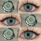 2PCS Colored Eye Lenses Brown Colorcon Contact Lenses Grey High Quality Natural Pupils Blue Cosmetic Beauty Lens Yearly