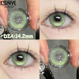 Green World 1 Pair New Product Color Contact Lenses Degrees Fashion Comfort Soft Nature Blue Grey Lenses