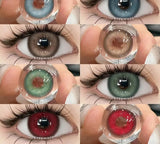 1Pair New Colored Contact Lenses for Eyes Natural Contact Lenses Blue Eye Lens Green Lenses Yearly Brown Eye Contacts