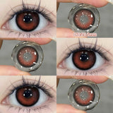 2pcs/pair Cyber Series Halloween Colored Contact Lenses for Makeup Eyes Big Pupils Red Contact Lenses Brown Lens Myopia