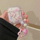 3D Gradient Butterfly Pattern Headphone Cover For AirPods 4 3 2 1 Pro2 Case Hard PC Cases For AirPods 4 4th Pro 2nd Coque Fundas