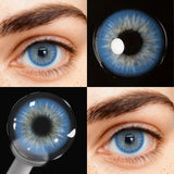 Blue Color Contact Lenses Half Year Disposable Natural Small Pupil for Daily Cosmetics Eyes Makeup