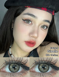 1 Pair Vibrant Blue Green Gray Color Contact Lenses Yearly Soft Contacts Beauty Lens for Dark Eyes