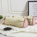 1pcs Cotton Double-layer Sand Buckwheat Shell Headrest Cute Floral Rabbit Ear Breathable Pillow Comfortable Cervical Bolster