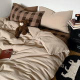 Fre Color Colion Pure Cotton Pleated Four-Piece Set Bedding Quilt Cover Pillowcase Bed eet id Pattern Chinese Sle