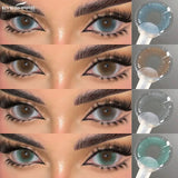 1 Pair Colorful Contact Lenses for Eyes Grey Contact Lenses High Quality Natural Brown Contact Lenses Blue Eye Lens