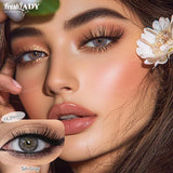 1 Pair Siri Series Colored Contact Lenses Natural Brown Pupils Eyes Contact lenses Green Soft Contacts 14.20mm