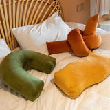 Green Large Knotted Pillow Soft Long Shape Adjustable Bendable Knot for Outdoor Indoor Decor Sofa Bed Cushion Christmas Gift