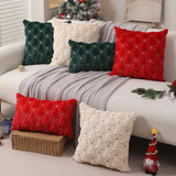 Christmas Pillow Covers 18 x 18 inch Set of 2 Dark Green Christmas Tree Pillow Covers Decorations Home Bedroom Sofa Decors