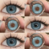 Brown Colored Contact Lenses for Eyes, Natural Eye Cosmetic, Soft Eye Lenses, Beauty, Yearly Use, 1Pair