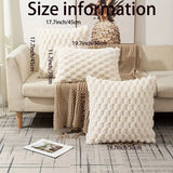 Red Pineapple Grid Turtle Pattern 3D Soft Plush Throw Pillowcase,Cushion Cover for Living Room Sofa Bedroom Home Room Decor 45CM