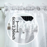 1PC Rod Pocket Sheer Curtain With Crystal Beads, Hollow Floral Pendants, 400×110cm, For Living Room, Lovely Housewarming Gift