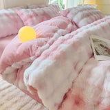 1PC Class A Bubble Rabbit Plush Fleece Duvet Cover  Extra Soft Cozy Thicken Warm Autumn Winter Skin-friendly AB Quilt Cover