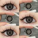 Myopia Lenses 1pair Color Contact Lenses for Eyes Brown Prescription Lens Cosmetic Black Lense Yearly Gray Contact Lens