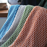 New Knitted Throw Blanket Household Grid Diamond Shaped Sofa Decorative Bed Blanket Bed Tail Towel Luxury Bedspread Travel Shawl