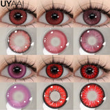 Cosplay Contact Lens Makeup Colored Pupils Cosmetics Beauty Red  Lenses Woman Cosplay Pink Pupils Halloween Color Contacts