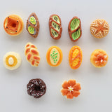 12Pcs French Bread Food Cake Sweet Donut Dessert Fridge Magnets Strong Magnetic Push Pin for Photo Message Traceless Fixed Decor