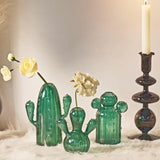 Cactus Glass Vase Hydroponic Plant Living Room Decoration Aromatherapy Bottle Flower Decor Vase Tabletop Small Vase