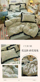 Korean Princess Style 4Pcs Floral Ruffles Bedding Set Single Queen Size Soft Skin-friendly Washed Cotton Duvet Cover Pillowcase
