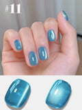 12ml 1-16pcs Autumn Nails New Clear Pink Glass Bead Moonlight Magnet Cat Eye Gel Nail Polish Whitening Nail Supplies