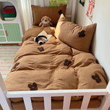 New Class A Cartoon Pure Cotton Four-Piece Set Student Small Fresh Dormitory Quilt Cover Bed Sheet Three-Piece Set
